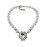 Colier cu perle si inima de cristale Amoria - editie limitata