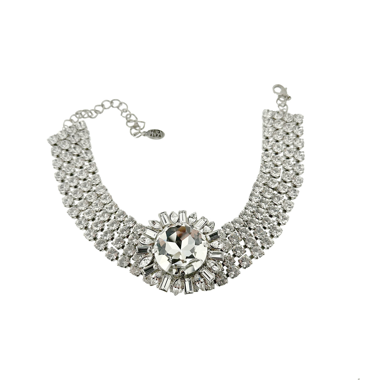 Colier tip choker cu cristale Agnes