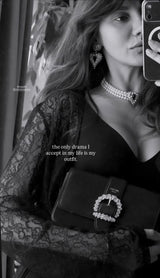 Choker cu perle si pandantiv inima Belladonna