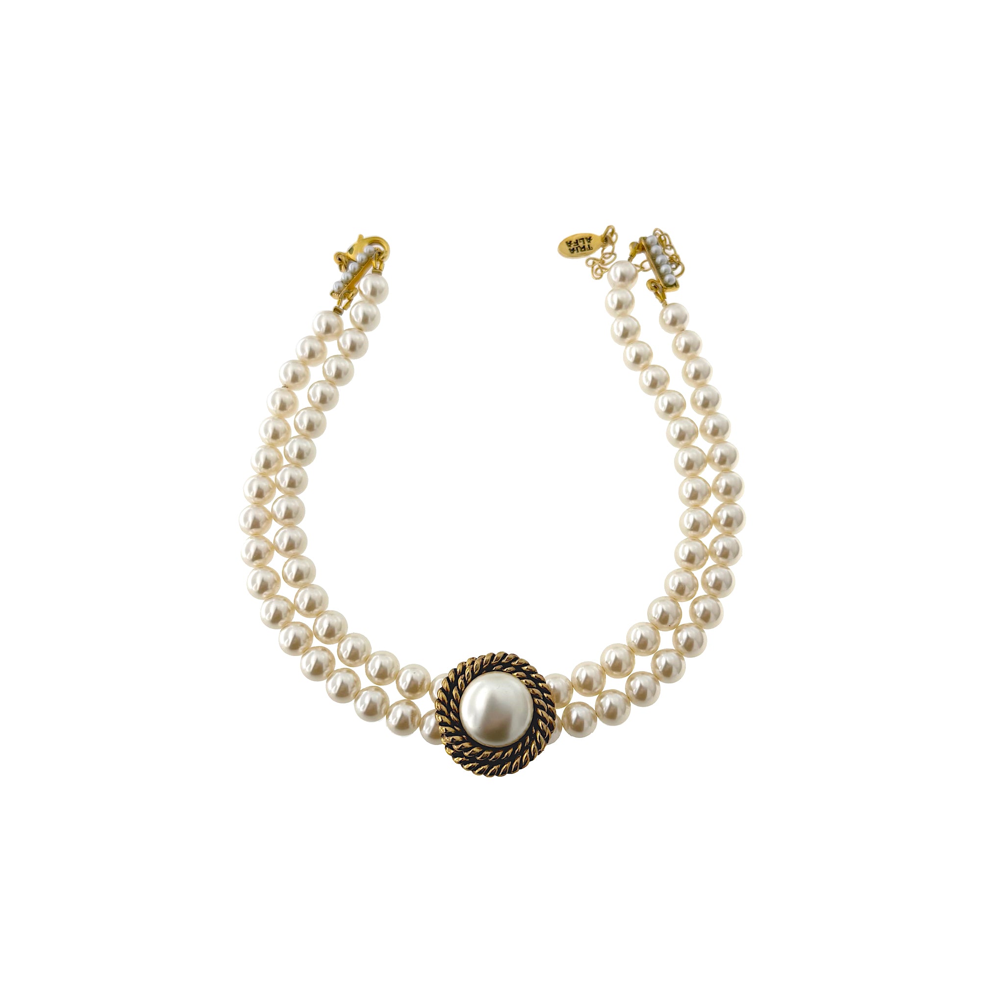 Colier perle tip choker Ivory Ropes – ATELIER TRIA ALFA