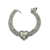 Colier tip choker inima cristal Amorina Perla