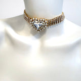 Colier tip choker inima cristal Amorina Perla