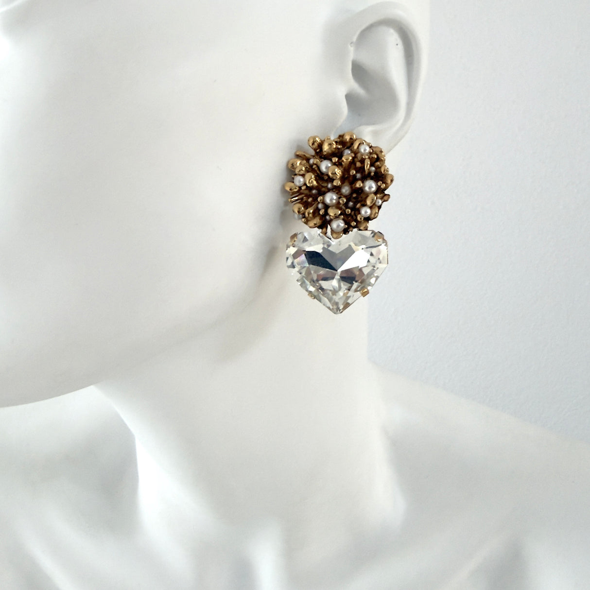 Cercei inima cristal Anemone Heart