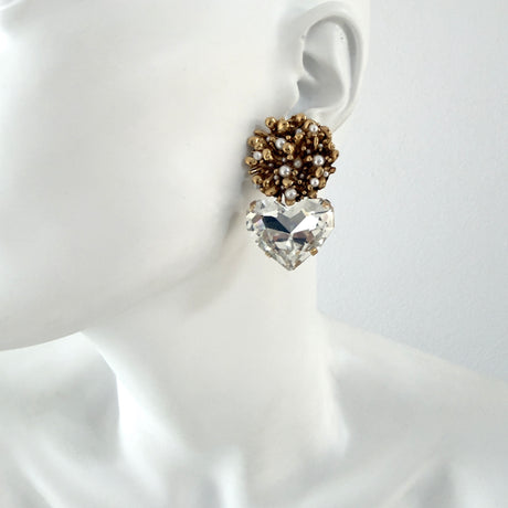 Cercei inima cristal Anemone Heart