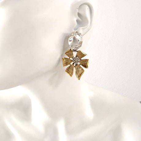 Cercei florali Couture Bloom - cristale Swarovski & Jean Paul Gaultier - editie limitata