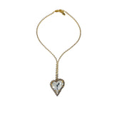 Colier inima cristal Heart Drop