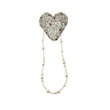 Brosa inima cu colier perle detasabil Amanda Pearls