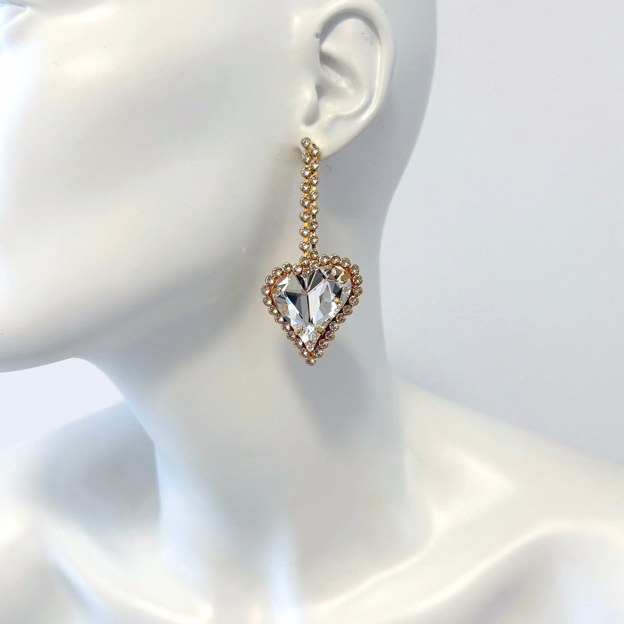 Cercei inima cristal Heart Drop