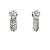 Cercei inima cristal Baguette Cascade