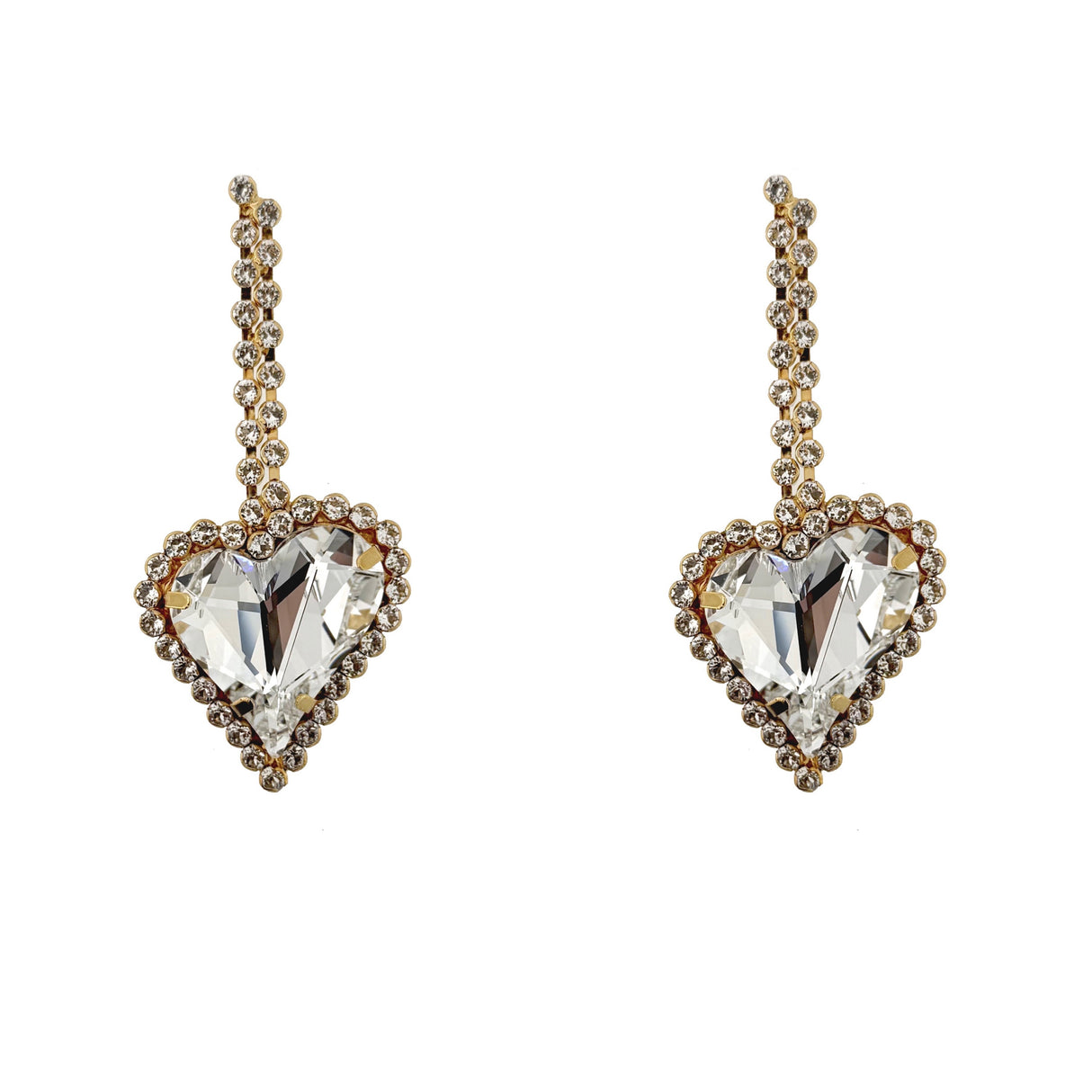 Cercei inima cristal Heart Drop