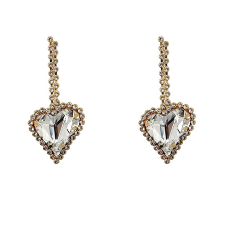Cercei inima cristal Heart Drop
