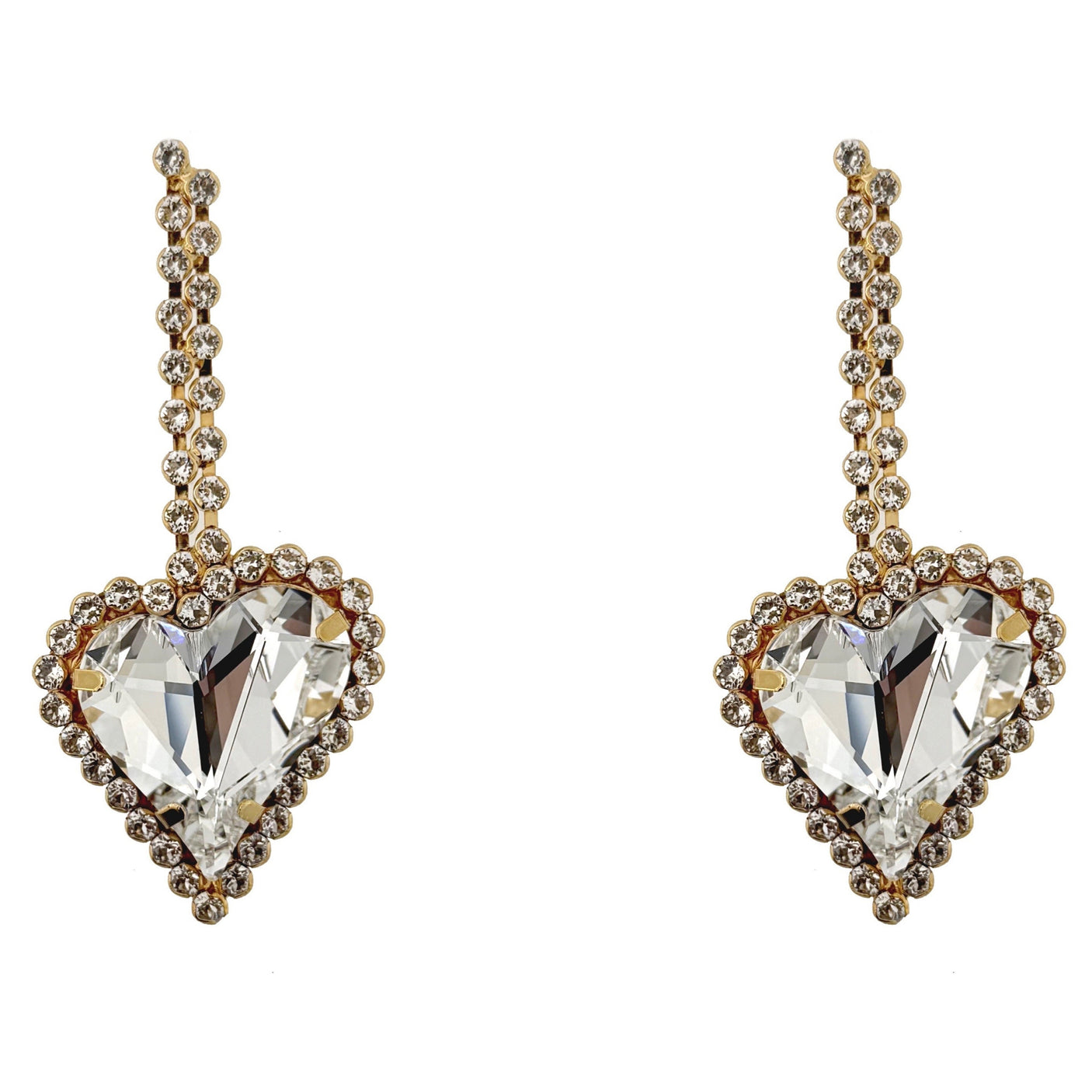 Cercei Heart Drop Inima Cristal