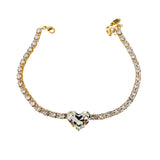 Colier tip choker inima de cristal Amina Heart