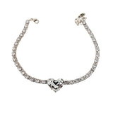 Colier tip choker inima de cristal Amina Heart