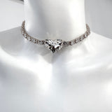 Colier tip choker inima de cristal Amina Heart