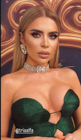 Colier tip choker cu cristale Agnes