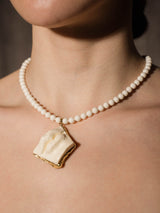 Colier perle Stone Lips