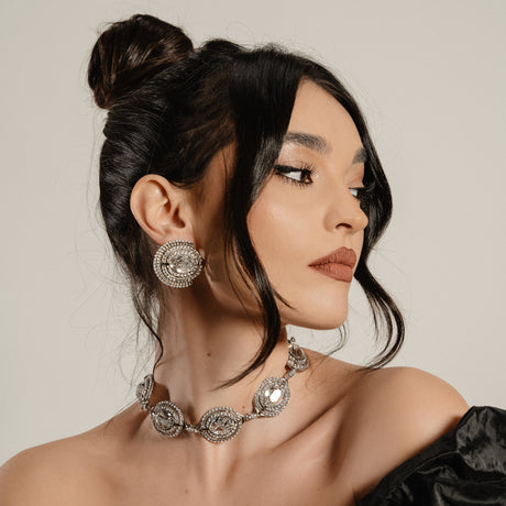 Colier tip choker cu cristale Campbell