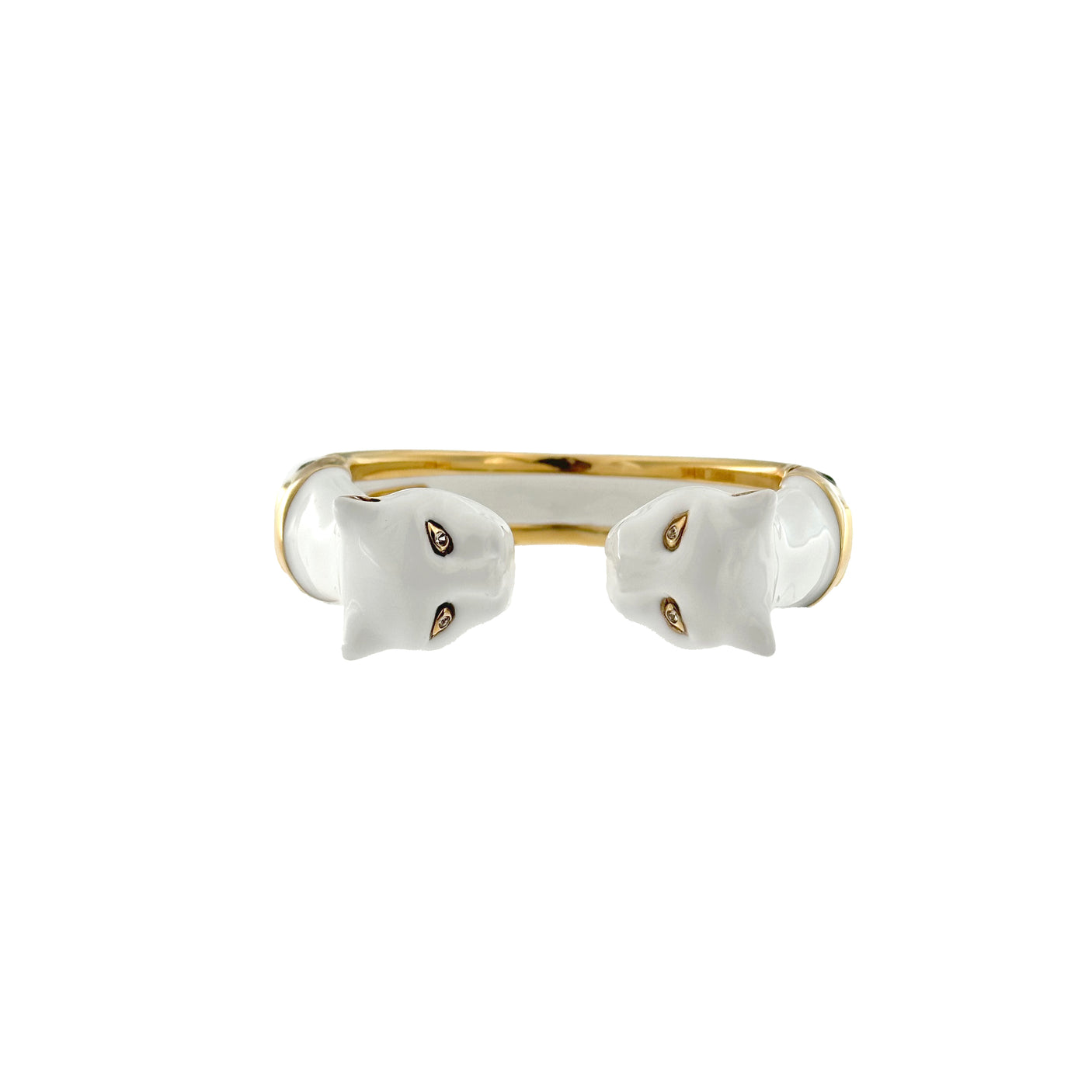 Bratara White Glammed Panthera